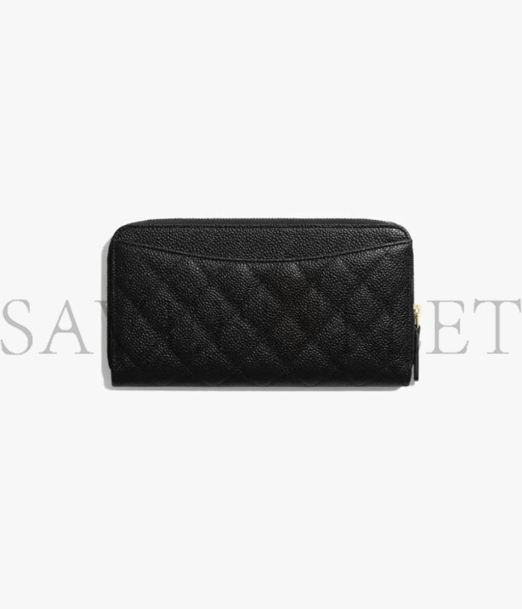 Ch*el classic long flap wallet gold hardware ap0241 y33352 nj523 （19.5*10.5*3cm）